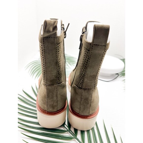 MIA Olive Green Havenn Kashton Side Zip Lace Up Combat Bootie Size 6 NWOB - Picture 7 of 11